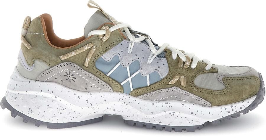 Flower mountain heren sneaker Yamabushi M suède en nylon kaki grijs - Foto 2