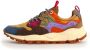 Flower Mountain Multicolor Suède Nylon Sneakers Lichtblauw Geel Bruin - Thumbnail 2