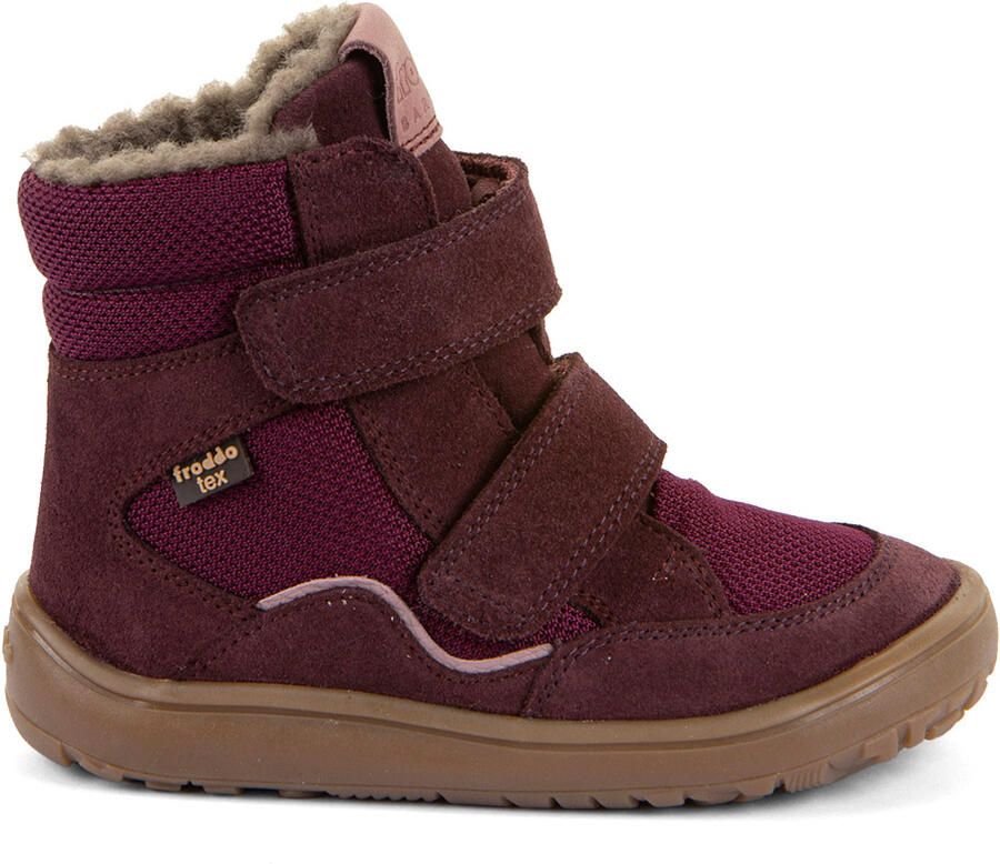 Froddo Kid's Barefoot Tex Winter Winterschoenen bruin rood