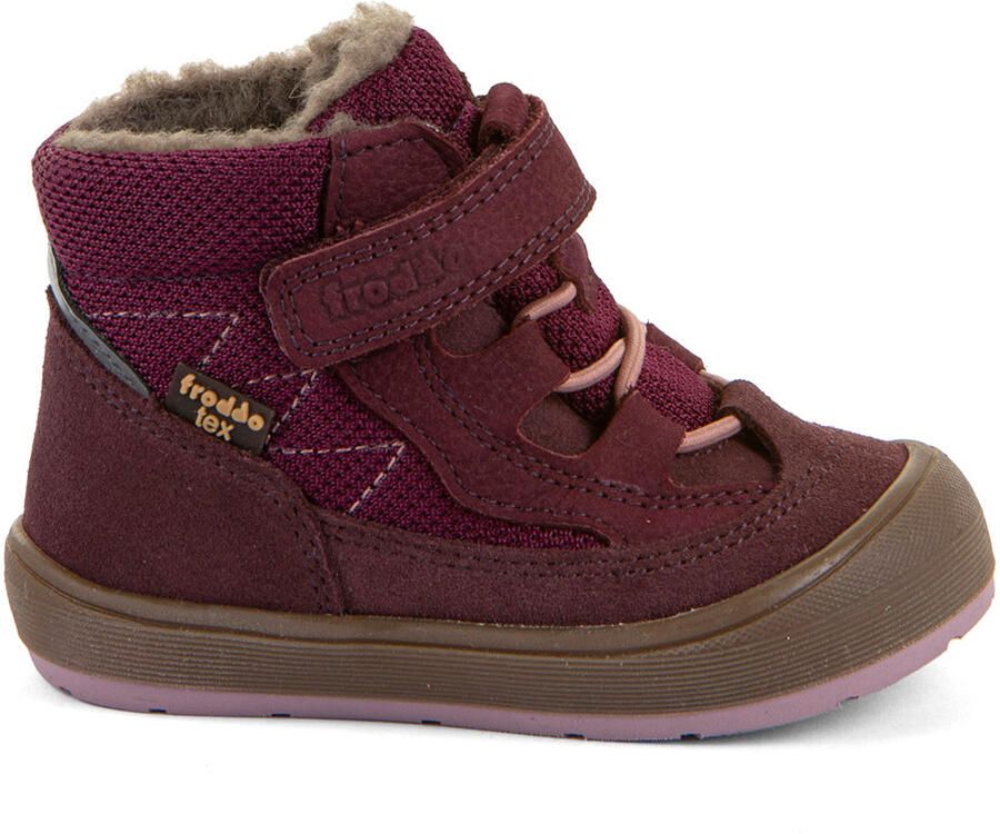 Froddo Kid's Ollie Lumi Tex Wool Winterschoenen bruin rood