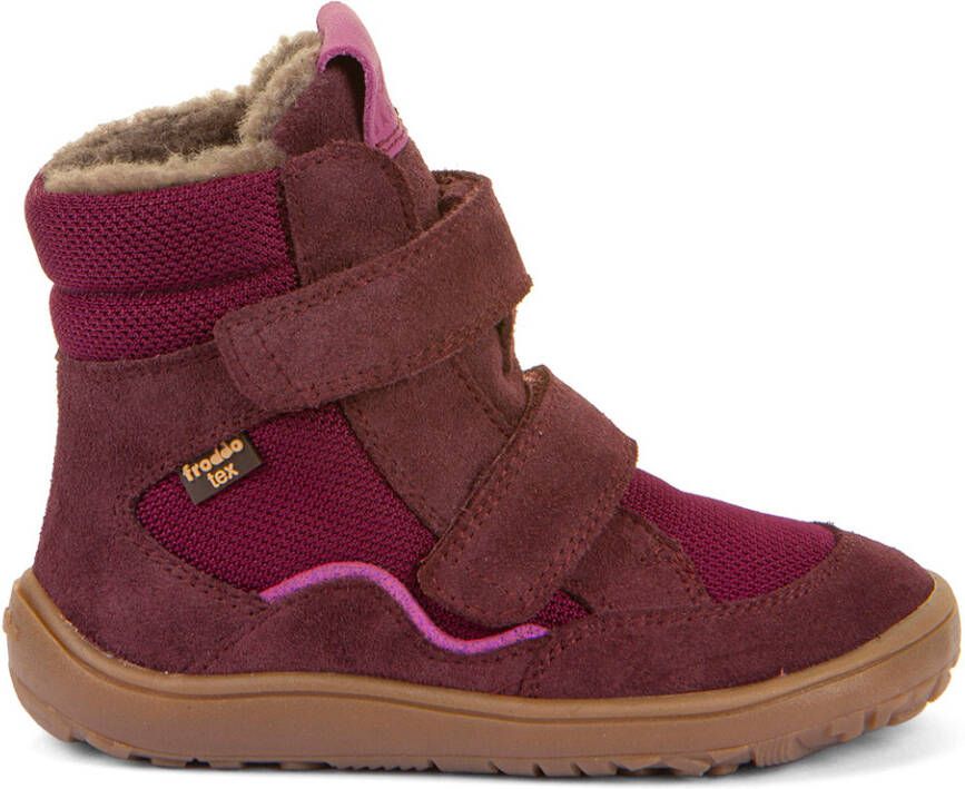 Froddo Kid's Barefoot Tex Winter Winterschoenen rood bruin