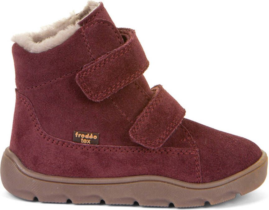 Froddo Kid's Zeru Tex Furry Barefoot Winterschoenen rood