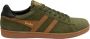 Gola Equipe II Suede Sneakers olijfgroen bruin - Thumbnail 2