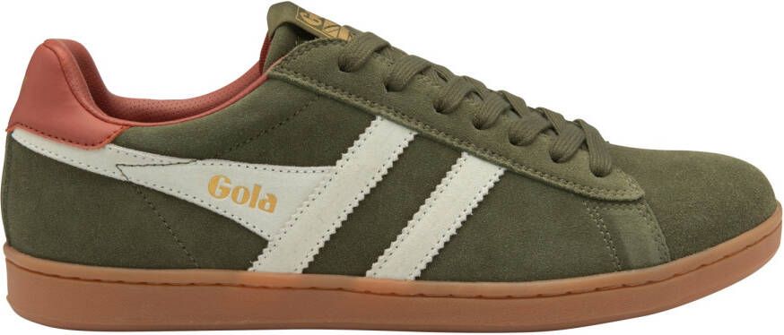 Gola Equipe II Suede Sneakers olijfgroen bruin