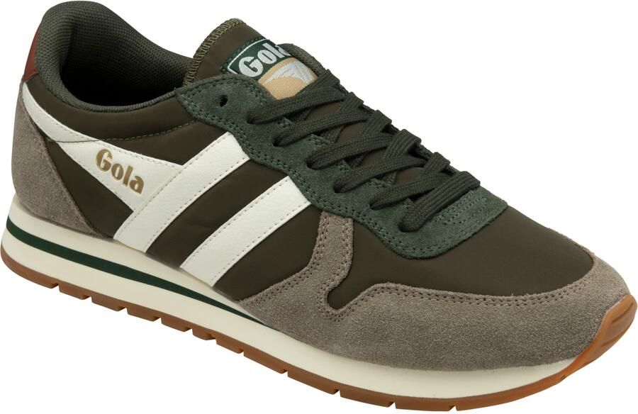 Gola Daytona Chute Herensneaker Donker-Khaki-Rijn-Off-White