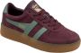 Gola damessneaker Grandslam Suede wijnrood lichtgroen - Thumbnail 2