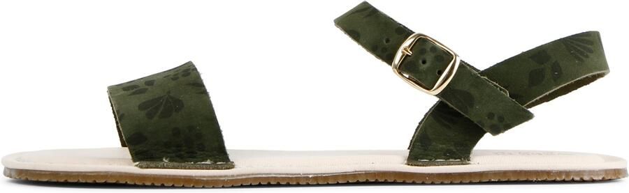 Grand Step Shoes Women's Fira Barefoot Nubuk Sandalen olijfgroen