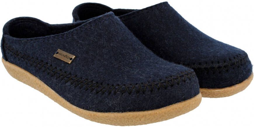 Haflinger Blizzard Credo Pantoffels blauw