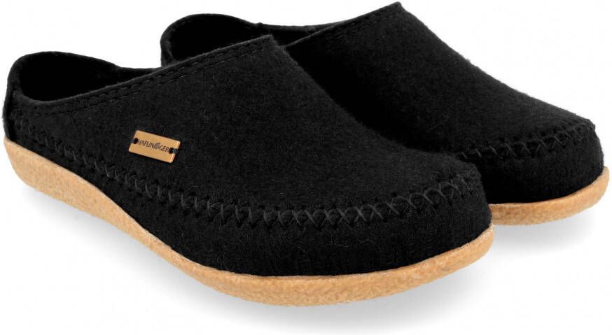 Haflinger Blizzard Credo Pantoffels zwart