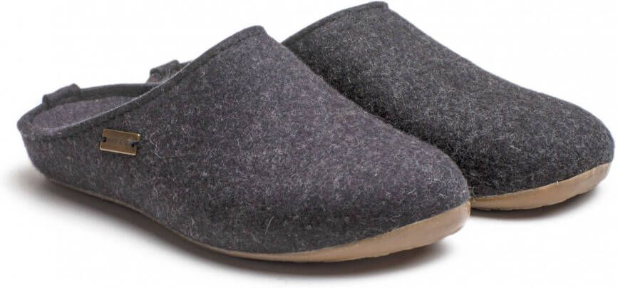 Haflinger Everest Fundus instap pantoffel donkergrijs - Vilt comfortabel antislip - Foto 4