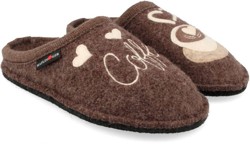 Haflinger Flair Coffee Time Pantoffels bruin