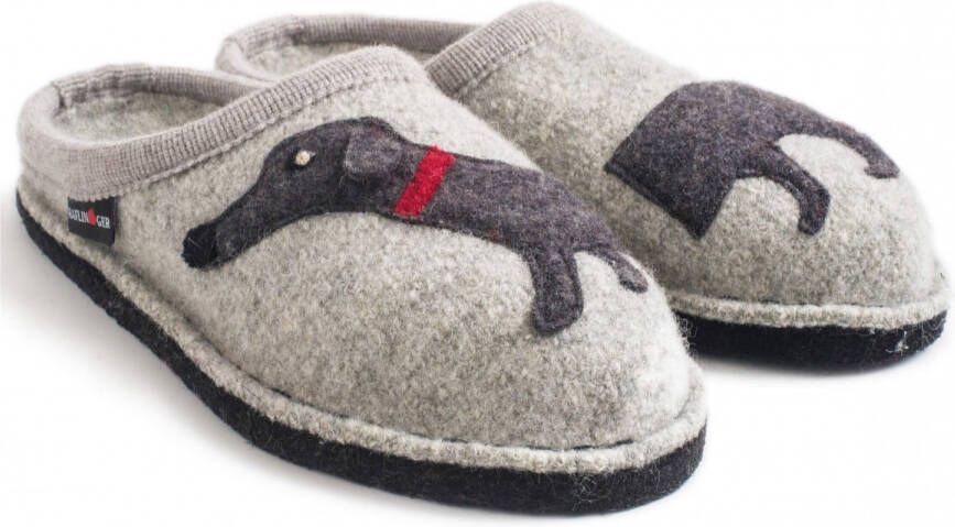 Haflinger Flair Doggy Pantoffels grijs