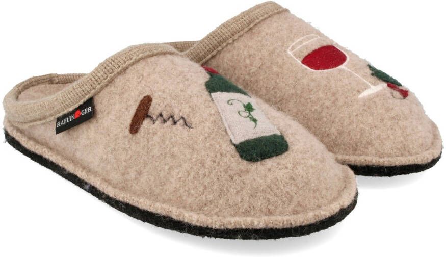 Haflinger Flair Wine Time Pantoffels beige