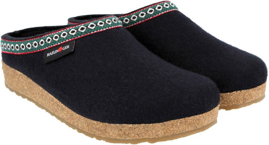 Haflinger Grizzly Franzl Pantoffels zwart