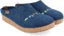Haflinger Grizzly Pistenglück Pantoffels blauw - Thumbnail 1