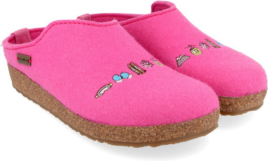 Haflinger Grizzly Pistenglück Pantoffels roze