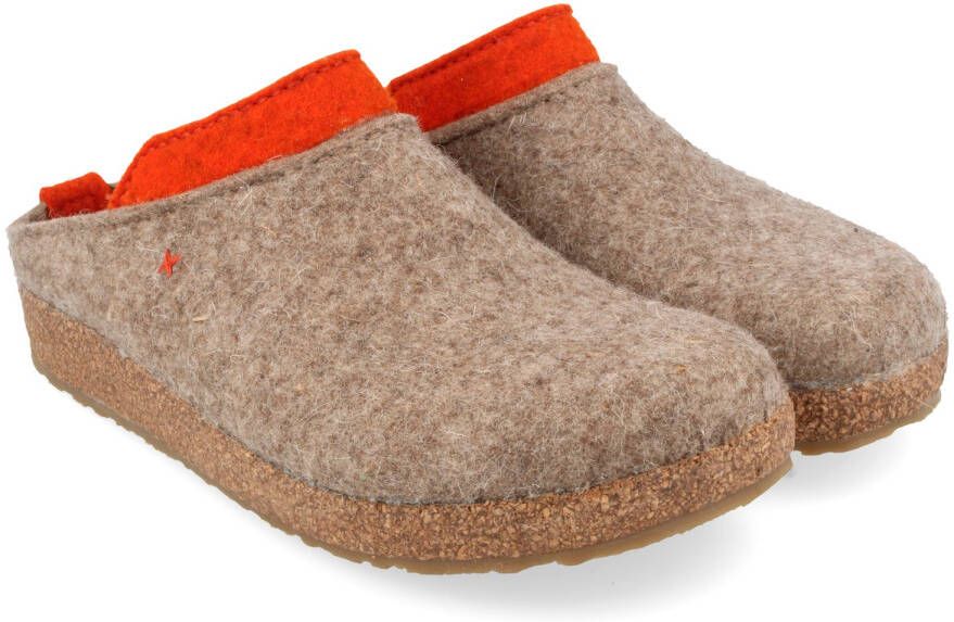 Haflinger Grizzly Speed Pantoffels beige