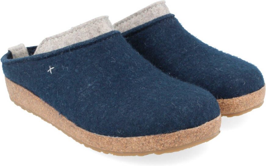Haflinger Grizzly Speed Pantoffels blauw