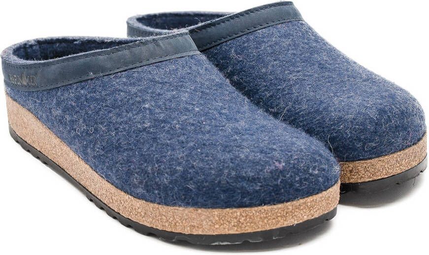 Haflinger Grizzly Torben Pantoffels blauw