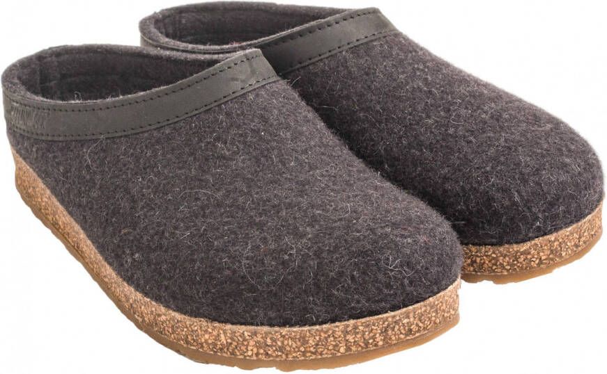Haflinger Grizzly Torben Pantoffels zwart