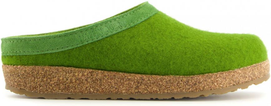 Haflinger Groene Damesslippers Comfortabel Zacht Vilt - Foto 3
