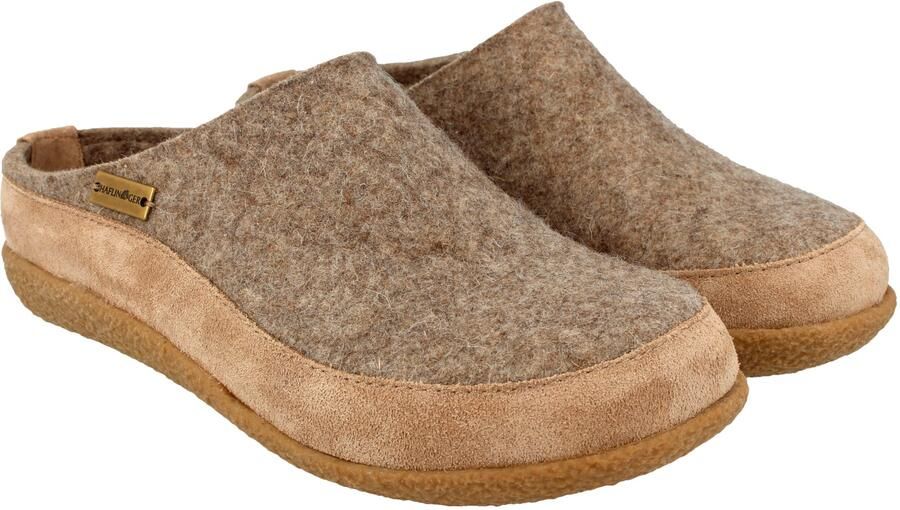 Haflinger Snowbird gevoerde pantoffel Leer Gevoerd Lamsleer buitenzool met profiel - Foto 6