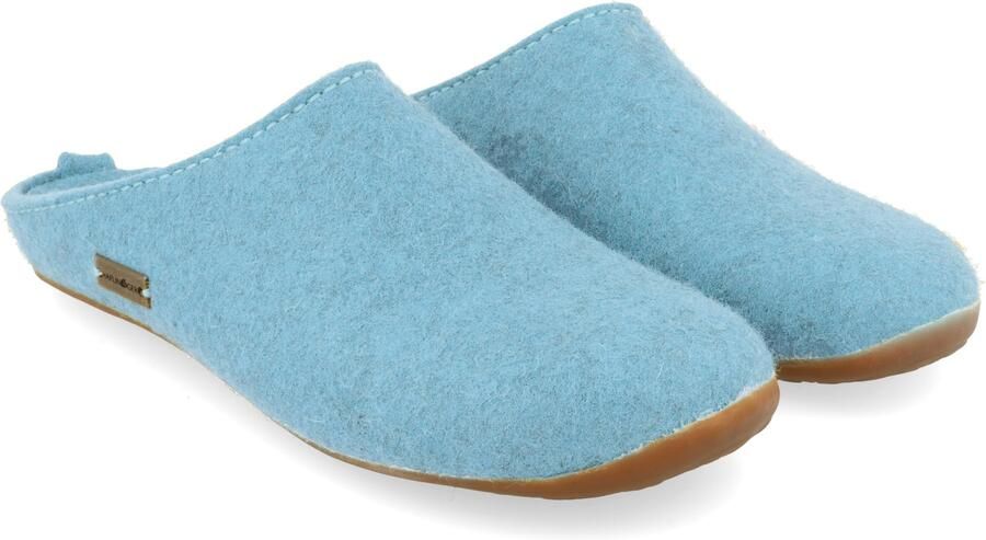 Haflinger Everest Fundus Pantoffels blauw turkoois