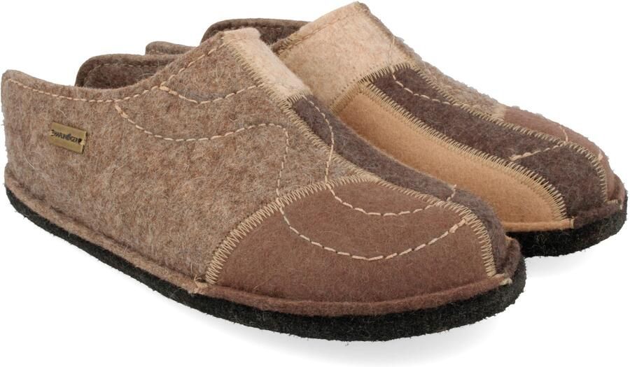 Haflinger Flair Puzzle Pantoffels bruin