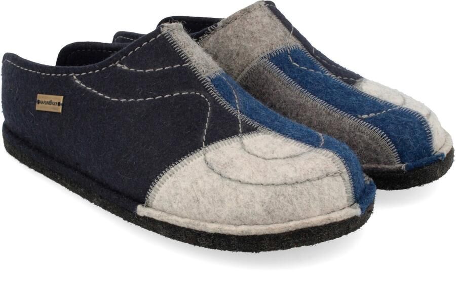 Haflinger Flair Puzzle Pantoffels grijs