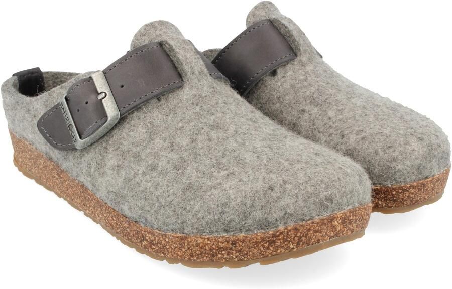 Haflinger Grizzly Chicago Pantoffels grijs
