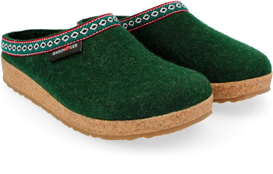 Haflinger Grizzly Franzl Pantoffels groen