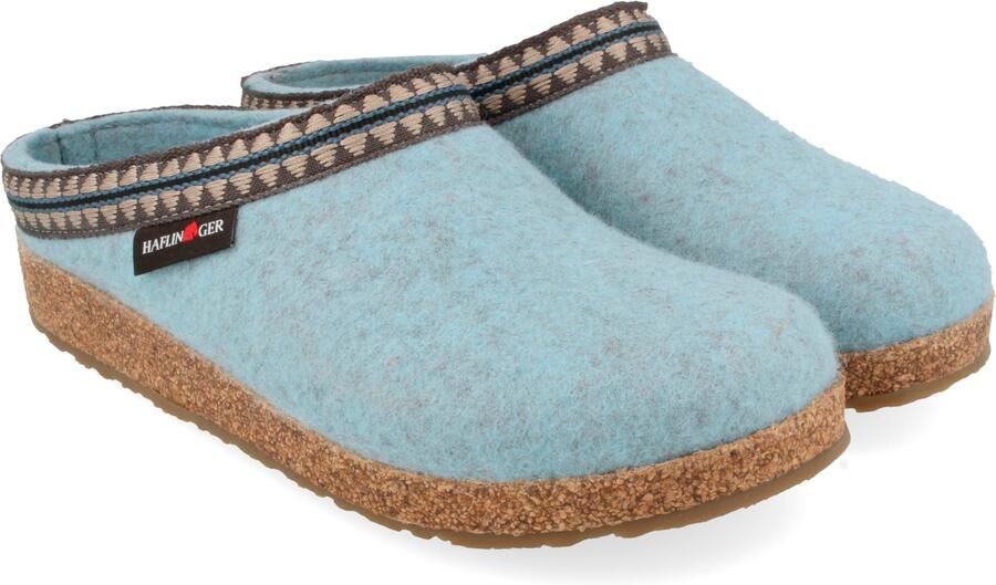 Haflinger Grizzly Lucky Pantoffels grijs