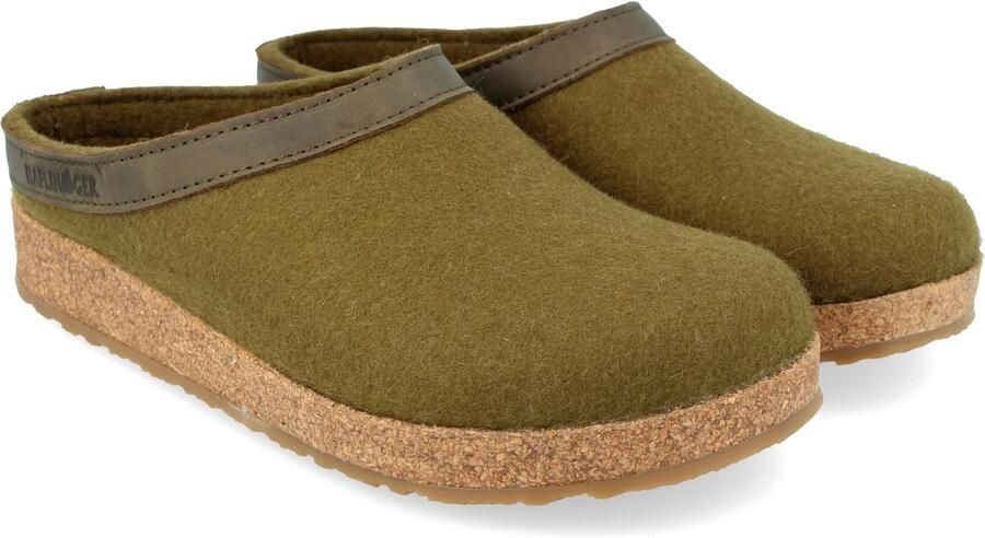 Haflinger 713001 Torben Olijf groen pantoffel Hafinger Kleur Groen) - Foto 3