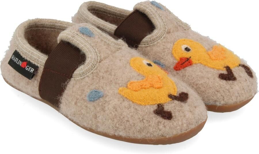 Haflinger Kid's Everest Quak Pantoffels beige