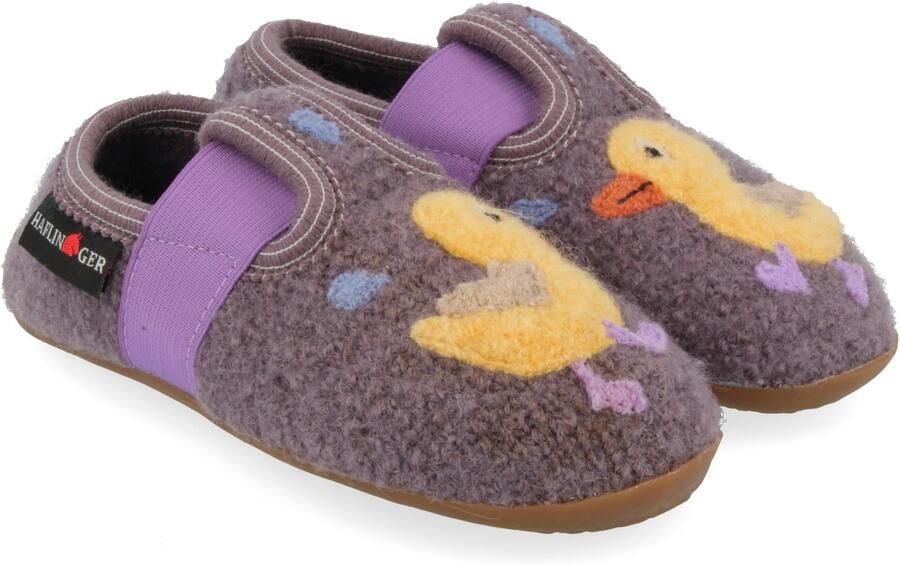 Haflinger Kid's Everest Quak Pantoffels purper