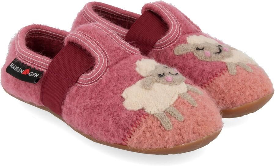 Haflinger Kid's Everest Schnucki Pantoffels roze