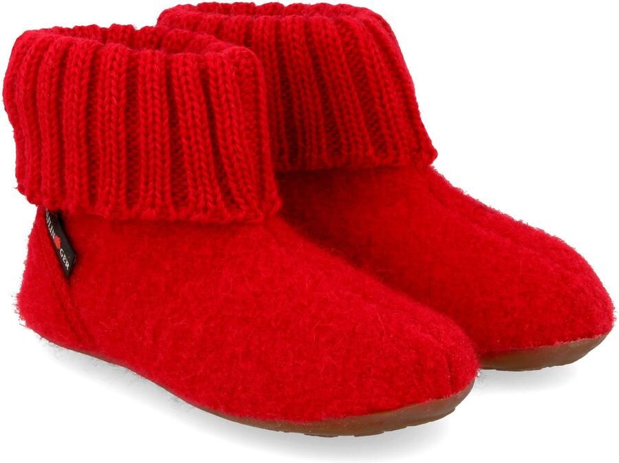 Haflinger Kid's Karlo Pantoffels rood