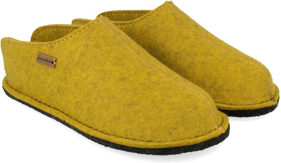 Haflinger Smily Pantoffels geel