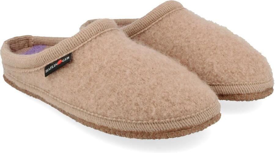 Haflinger Walktoffel Striped Pantoffels beige