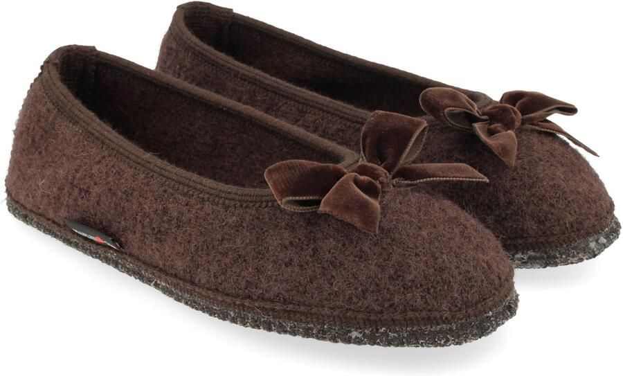 Haflinger Women's Fiocco Pantoffels bruin
