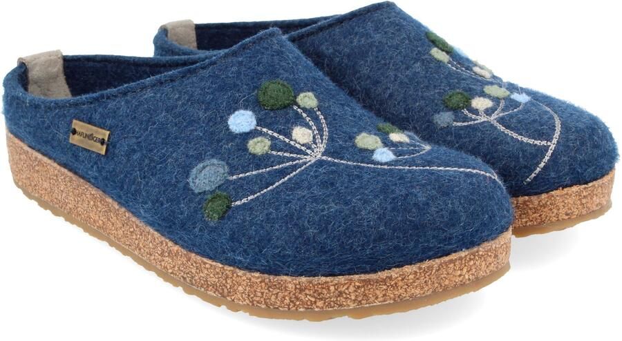 Haflinger Women's Grizzly Amaya Pantoffels blauw