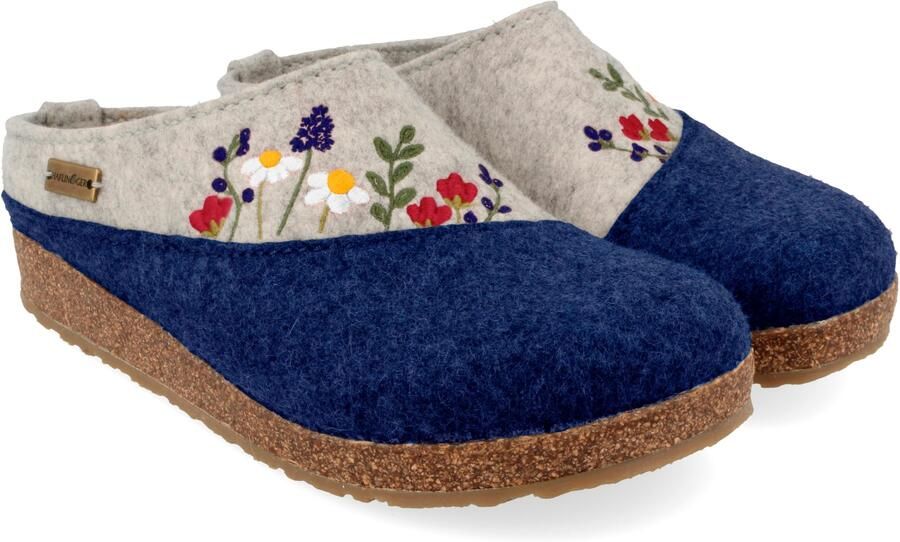 Haflinger Women's Grizzly Bienenglück Pantoffels blauw