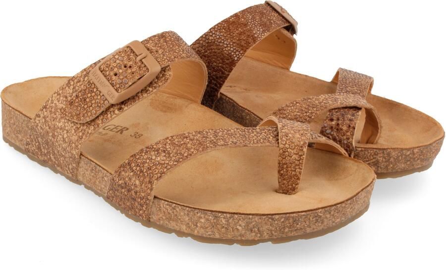 Haflinger Women's Juno Sandalen bruin beige