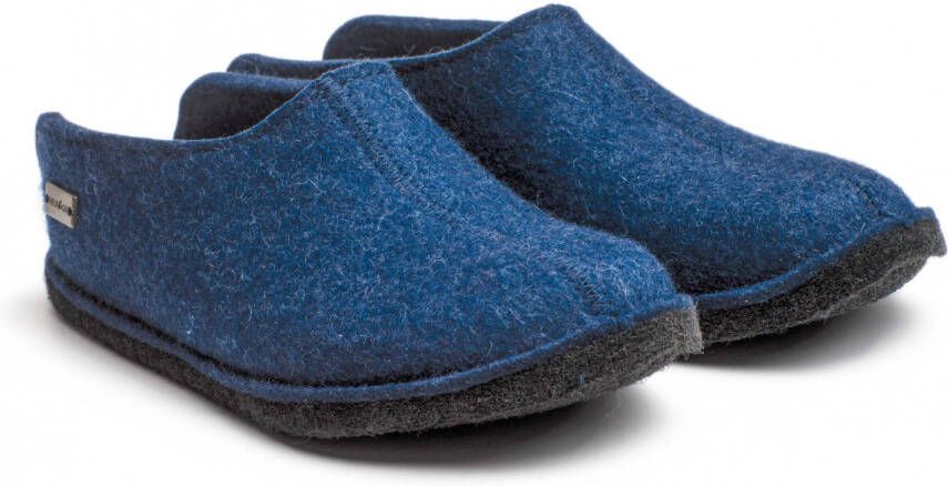 Haflinger Smily Pantoffels blauw