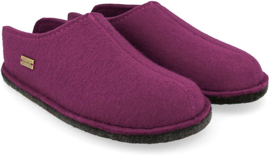 Haflinger Smily Pantoffels purper