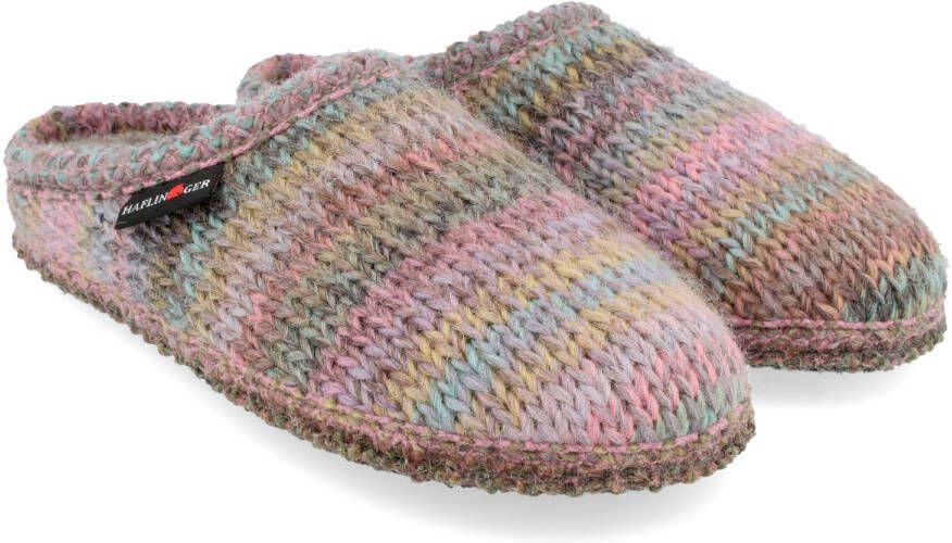 Haflinger Walktoffel Tricoté Pantoffels bruin