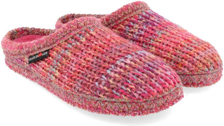 Haflinger Walktoffel Tricoté Pantoffels roze