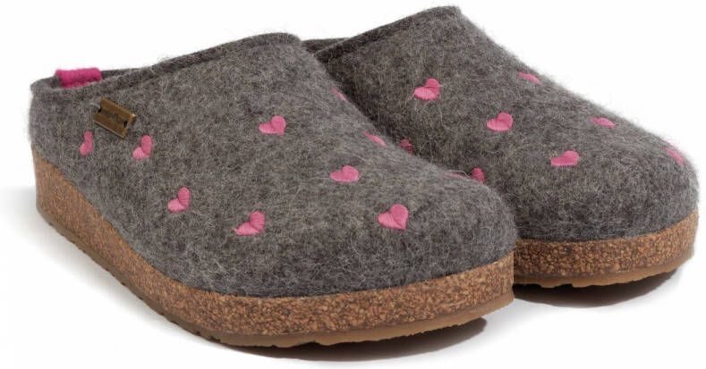 Haflinger Women's Grizzly Cuoricini Pantoffels bruin - Foto 1