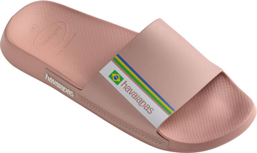 Havaianas Slide Brasil Sandalen bruin roze