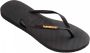 HAVAIANAS Teenslippers Dames Slim Logo Metallic Maat: 35 36 Materiaal: Rubber Kleur: Zwart - Thumbnail 8